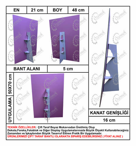 48 cm Karton Ayak Tek Kanatlı 1000 Adet