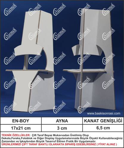 Karton Poster Ayağı 21 cm 1000 Adet