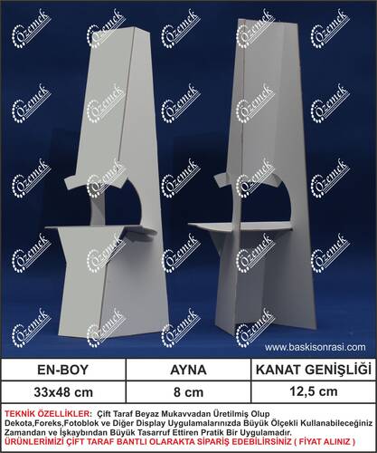 Karton Poster Ayağı 48 cm 1000 Adet