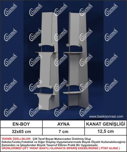 Karton Poster Ayağı 65 cm 100 Adet